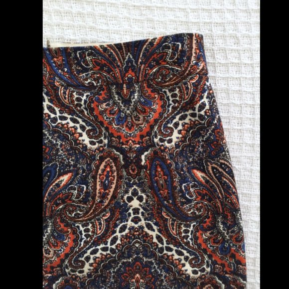 J CREW Cotton Stretch Paisley Print Pencil Skirt - Picture 4 of 7